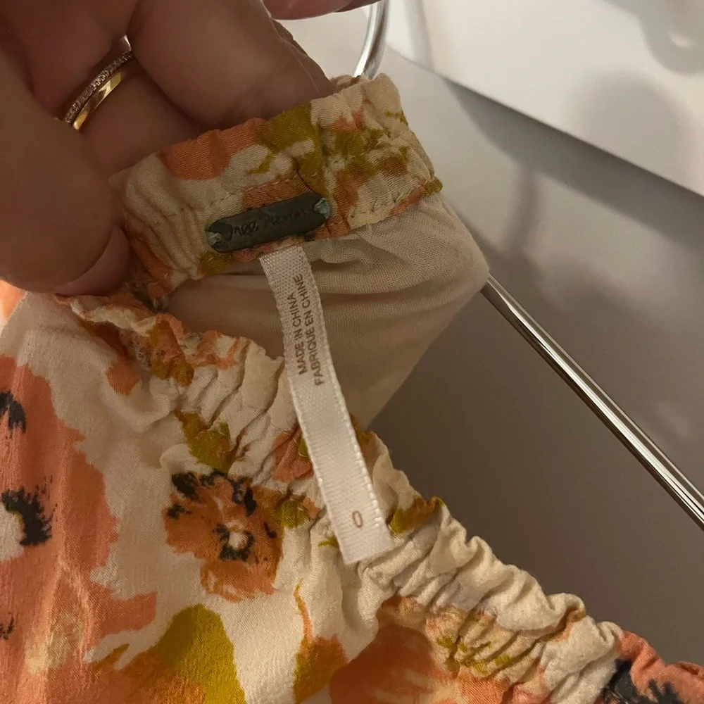 Free people floral off the shoulder mini dress